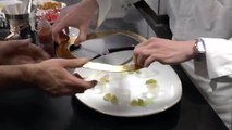 The Pastry Chefs prepare a dessert at 3 Michelin star La Vague dOr
