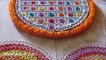 Creative and unique multicolored rangoli | Innovative rangoli designs by Poonam Borkar