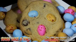 Cadbury Mini Egg Cookies Recipe - Easter egg chocolate chip cookies