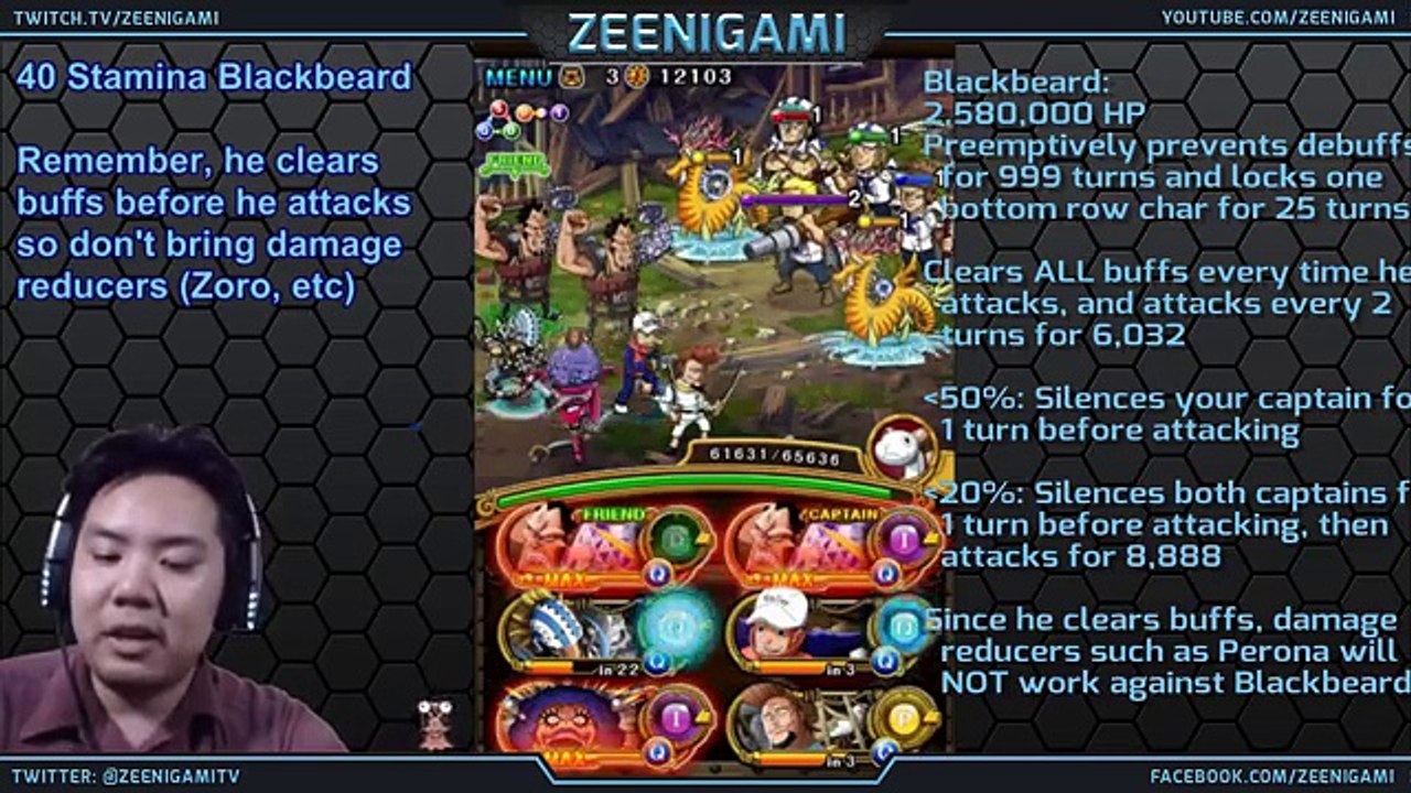Walkthrough for Blackbeard 40 Stamina (Global) [One Piece Treasure Cruise]