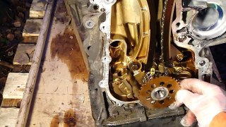 How to disassemble engine VVT-i Toyota Part 14-15/31: Timing chain