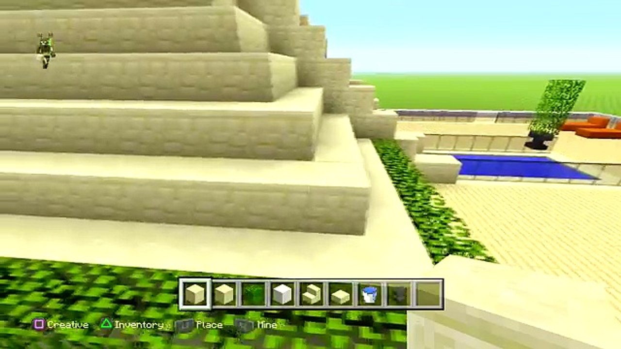 Minecraft Tutorial: How To Make A Water Slide (Mini Water Park)