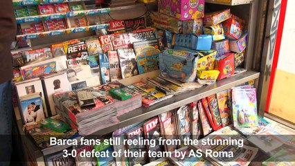 Football: Reactions in Barcelona after Champions League debacle