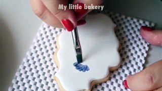 One stroke Bluebell flower cookies. My little bakery.