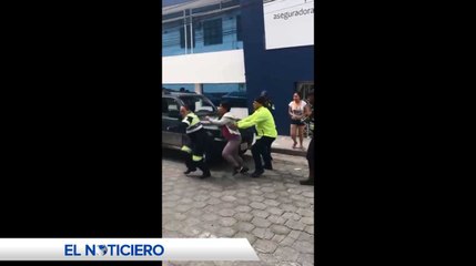 Agresión a agente de tránsito en Ibarra