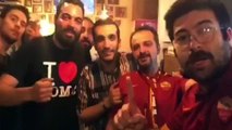 جشن و پایکوبی هواداران ایرانی تیم آاس رم بعد از برد برابر بارسلونا