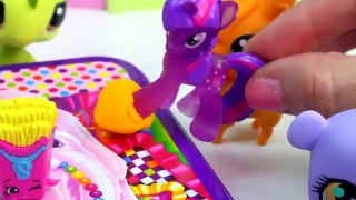 MLP Twilight Sparkles Playdoh Art Class - My Little Pony LPS Students Shopkins Season 3 Video Play