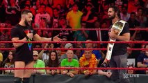 Jeff Hardy helps Seth Rollins and Finn Bálor push back The Miztourage: Raw, April 9, 2018