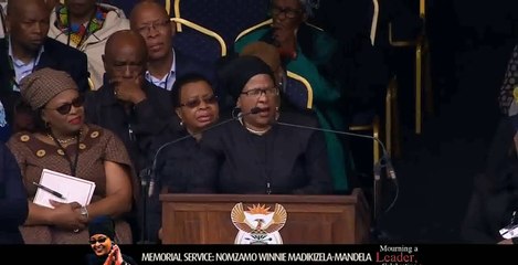 Winnie Mandela PA Zodwa Zwane emotional farewell at Winnie Mandela Memorial service.