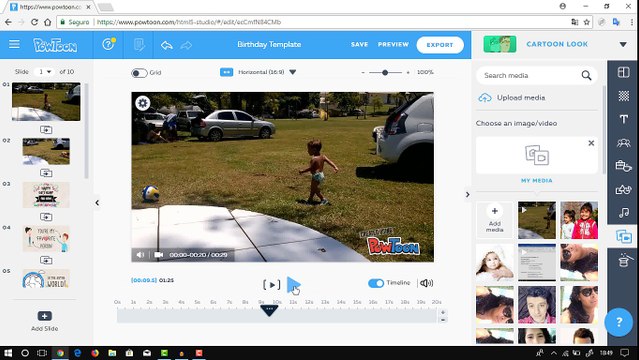 AULA 9 | CURSO DE POWTOON | Como inserir e editar vídeos, imagens e itens especiais no PowToon