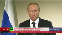 Putin: Rusia no tiene intenciones de participar en operaciones terrestres en Siria