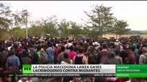Macedonia: Lanzan gas contra inmigrantes en la frontera con Grecia