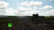 Robots de combate rusos en acción: pruebas de fuego del vehículo militar Urán