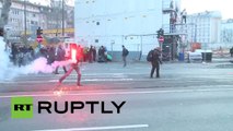 Alemania: Disturbios y coches policiales quemados en las calles de Frankfurt