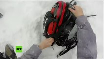 Un esquiador salva a su amigo de una avalancha y lo graba con una GoPro