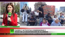 Las protestas no cesan en México al cumplirse 5 meses de la desaparición de los normalistas