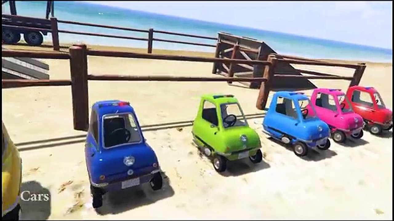 SMALL POLICE CARS Transportation and Spiderman Cartoon for Kids & Nursery Rhymes Songs for Children