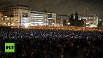 Manifestación de apoyo a Syriza y contra la política alemana