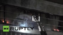 Rusia: Sofocan un devastador incendio en la biblioteca del Instituto de Ciencias Sociales en Moscú