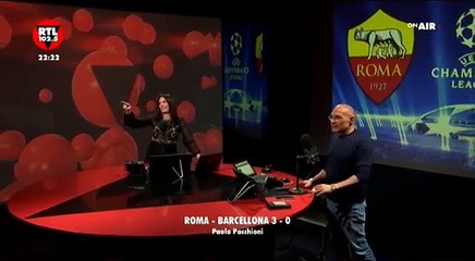 Roma - Barcellona la gioia nello studio di RTL 102 5 e di Paolo Pacchioni