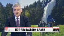 1 dead, 12 injured, after hot-air balloon crashes on Jeju Island