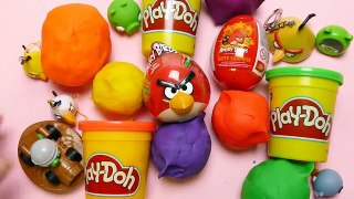 Nursery Rhymes - Angry Birds Play-Doh & Surprise Eggs