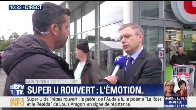 Super U de Trèbes rouvert: On voulait montrer que la vie reprend ses droits , estime le préfet de l'Aude