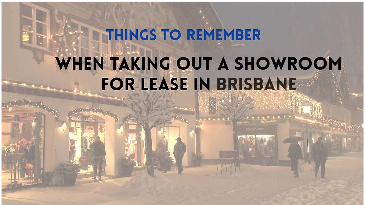 Looking for a showroom for lease in Brisbane?