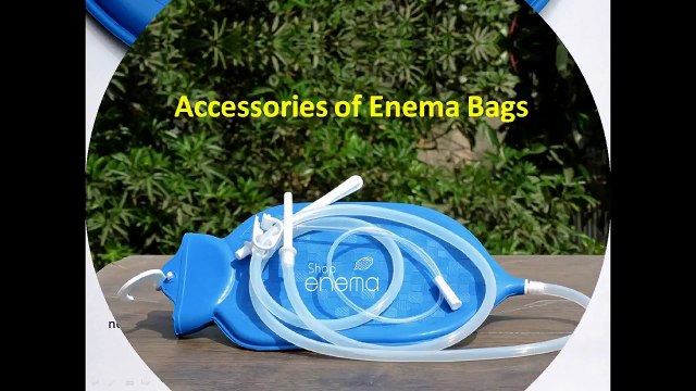 2 Quart Complete Rubber Enema Bag Kit Blue