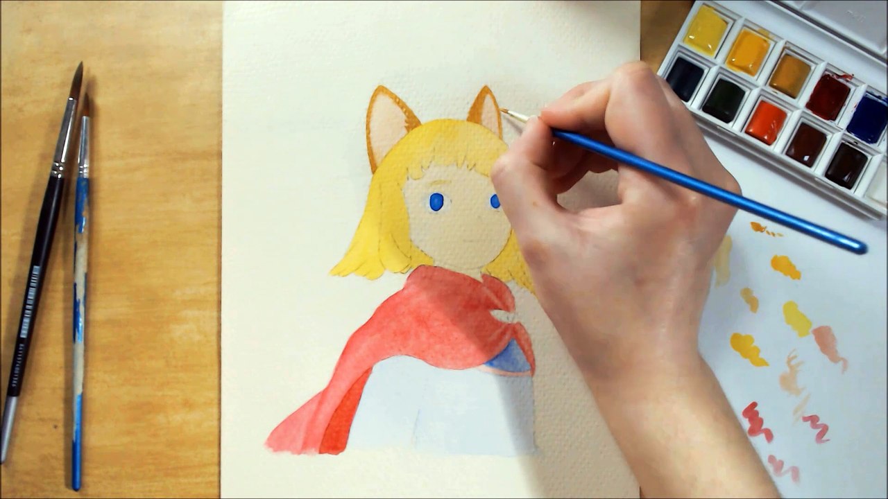 Speed Painting Evan Ni No kuni 2 [Time Lapse Painting Watercolor]