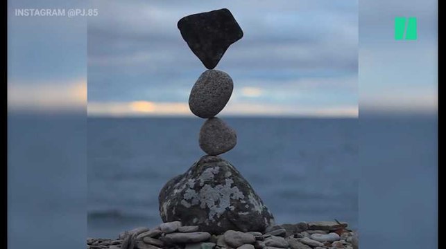 Cet artiste défie la gravité avec des pierres