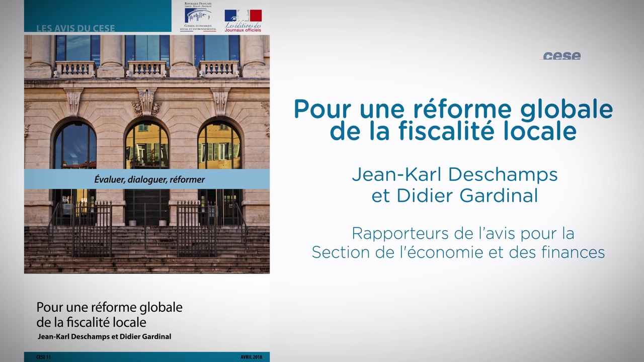 Pour une réforme globale de la fiscalité locale - cese