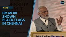 PM Modi shown black flags in Chennai