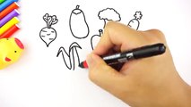 How To Draw Vegetables | Coloring Pages for Kids | Best Learning Colouring Videos for Children