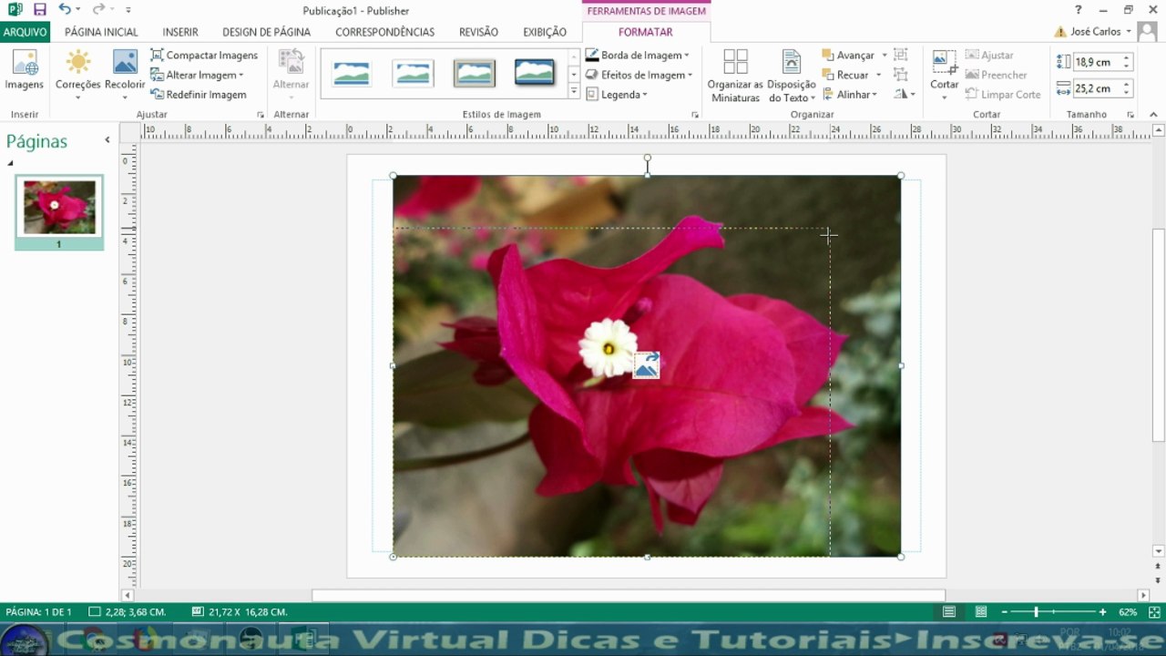 Alinhar Imagem no Publisher