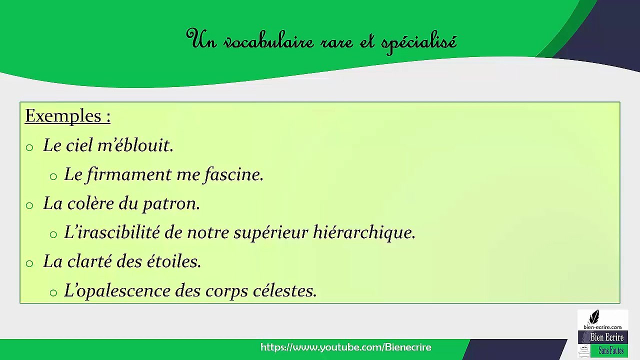 Expression 5 – écrire en langage soutenu