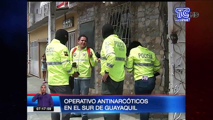 Operativo antinarcóticos en el sur de Guayaquil