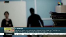 España anuncia subidas mínimas en el presupuesto para la educación