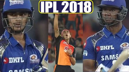 IPL 2018 SRH vs MI: Siddharth Kaul dismiss Ishan Kaul, Evin Lewis in one over | वनइंडिया हिंदी