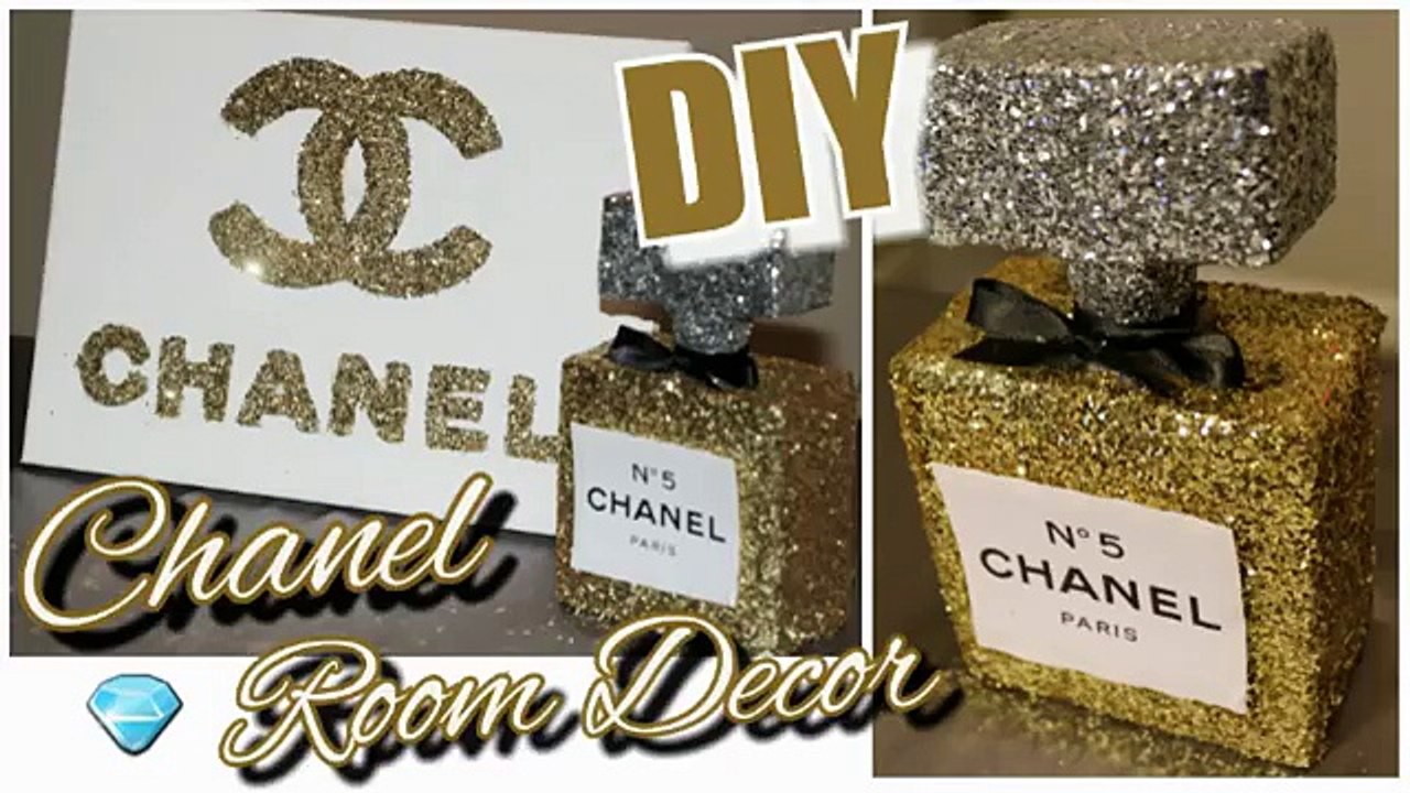 DIY Chanel Perfume Bottle Room Decor & Chanel Canvas Wall Decor| Tumblr Inspired Chanel