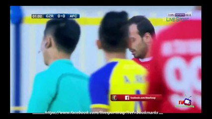 الشوط الاول كاس الاتحاد الاسيوي  مباراه نادي القوه الجويه والجزيره الاردني 2018-04-10
