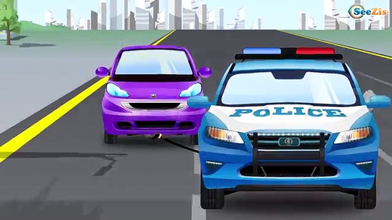 Voiture de police pour enfants - Dessins animés - Partie 2