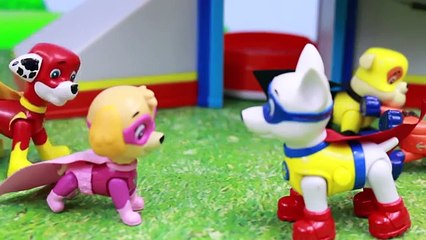Paw Patrol Super Pups Apollo and Chase with Marshall Help Puppies Find Their Superhero Super Powers