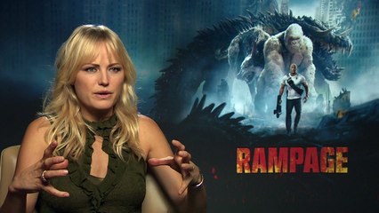 Rampage: Why Malin Akerman won't fist pump Dwayne Johnson?