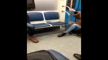 Russian Girl On Subway Has A Hard Time Sitting