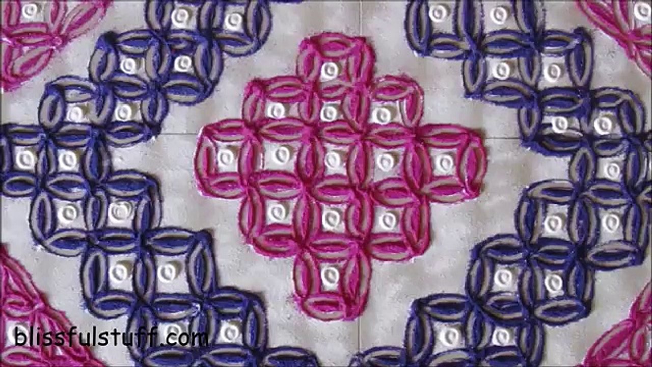 Super easy 14 by 14 dots galicha rangoli | Innovative rangoli designs by Poonam Borkar