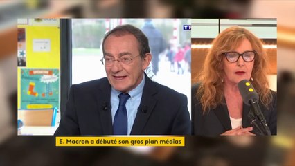 Macron : "La mise en scène n'était pas si bête. (...) mais quand j'ai vu les images, nous n'étions pas dans une école de la République, nous étions dans une crèche (...) toute l'interview s'est faite au milieu d'un désordre enfantin"