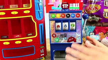 Playing With a Candy Vending Machine and M&Ms Toy Slot Machine Game