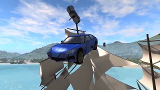 BeamNG drive - Sailing Ship Assaulted by Cars and Trucks