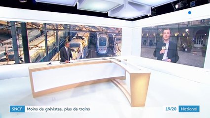 SNCF : moins de grévistes, plus de trains